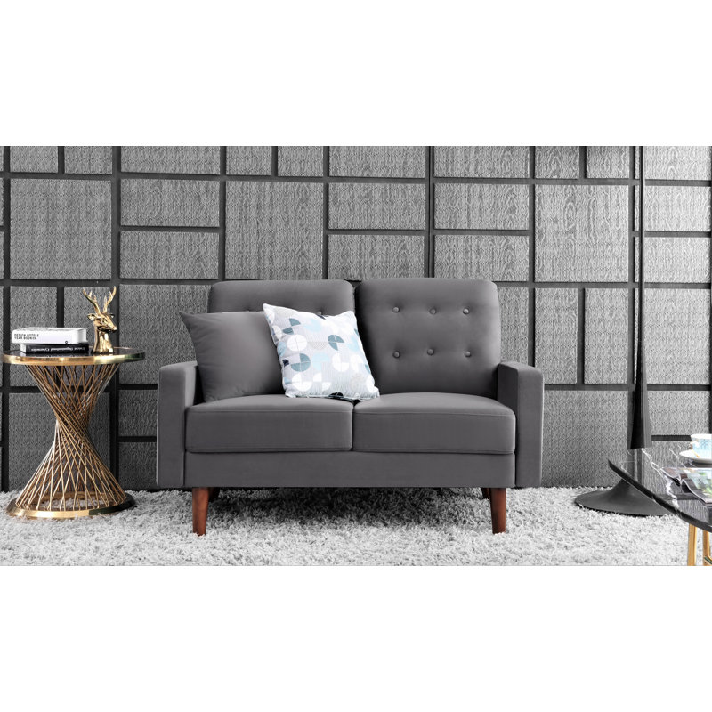 Corrigan Studio® Emmet Velvet 50.4'' Wide Square Arm Loveseat | Wayfair